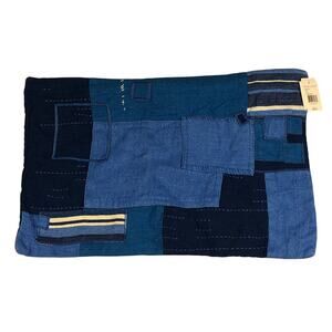 Ralph Lauren Stover Linen  Throw Pillow Cover Only Journey Summer Blue 16x24 New